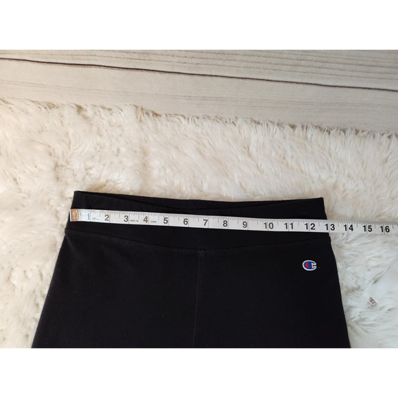 Champion Girls Leggings Mid Rise Graphic Print Pull-On Stretch Black Large - Picture 4 of 6